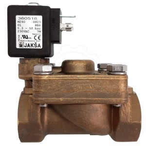 Jakša M260 solenoīda vārsts 0.3-12bar G1'' NBR 230V AC (360518)