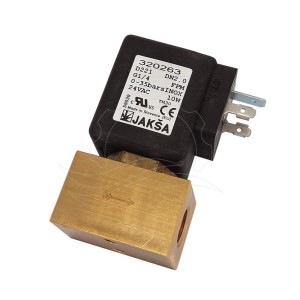 Jakša D221 solenoīda vārsts 0-35bar G1/4'' FPM nerūsošais tērauds 24V AC (320263)