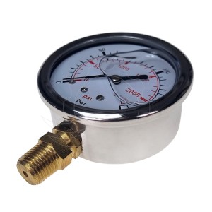 Glicerīna spiediena mērītājs 0-160bar 63mm (apakšējais pieslēgums)